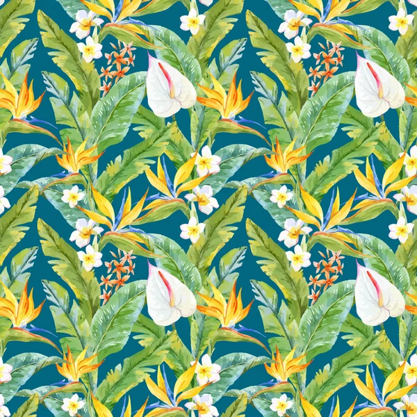Aquarelle tropicale motif — Image vectorielle