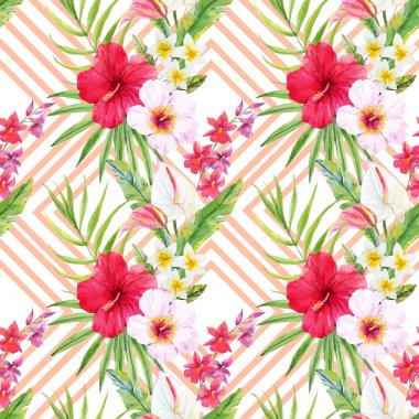 Tropikal suluboya desen