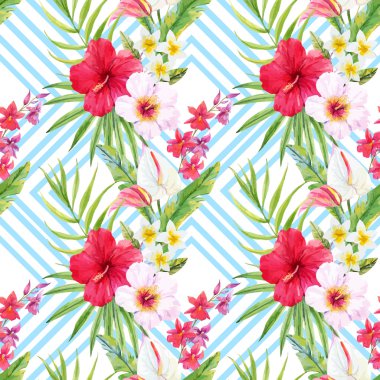 Tropikal suluboya desen