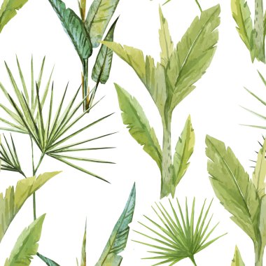 Tropikal suluboya desen