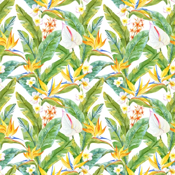 Aquarelle tropicale motif — Image vectorielle