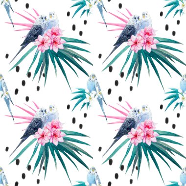 Tropikal suluboya desen