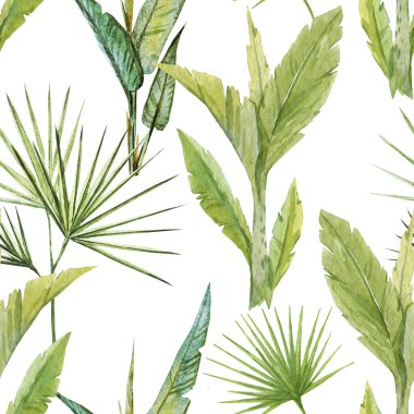 Tropikal suluboya desen