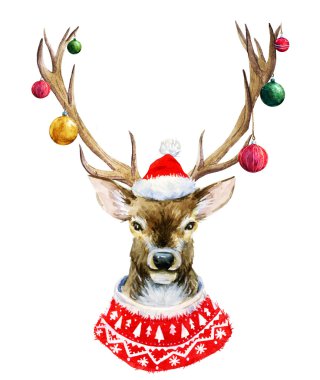 Sulu Boya Noel geyiği