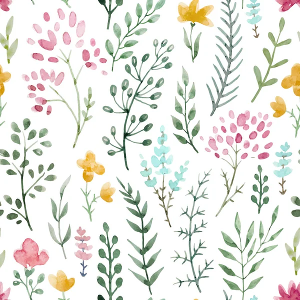 Watercolor floral pattern — Stock Vector