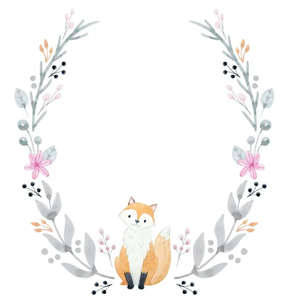 Hand drawn watercolor wreath — Stock Image Hand drawn watercolor wreath Royalty Free Stock Images