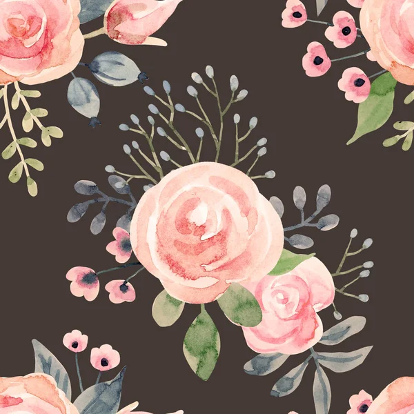 Watercolor floral pattern — Stock Photo, Image