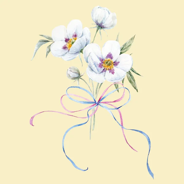 Ramo floral de acuarela — Vector de stock