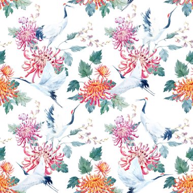 Suluboya vinç desen