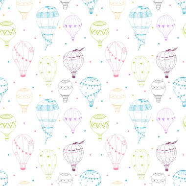 Vektör hava balon desen