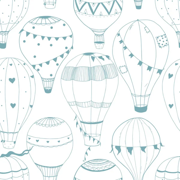 Vector air baloon pattern — Stock Vector