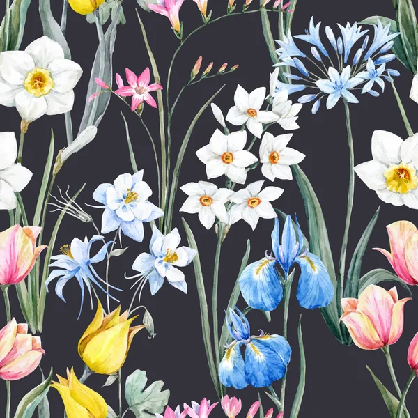 水彩ベクトル花柄 — ストックベクタ