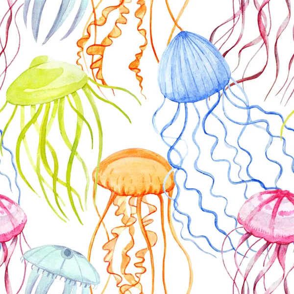 Акварельная медуза — стоковое фото