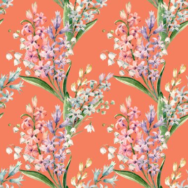 Suluboya vektör sümbül desen