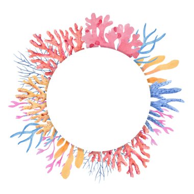 Suluboya mercan çerçeve