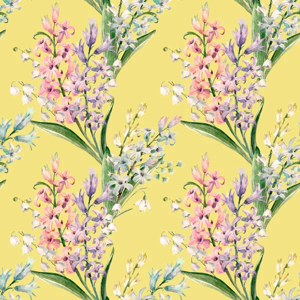 Suluboya vektör sümbül desen