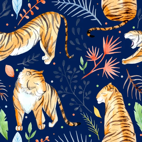 Suluboya vektör tropikal desen