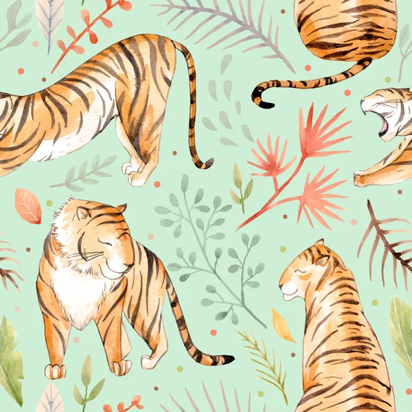 Suluboya vektör tropikal desen