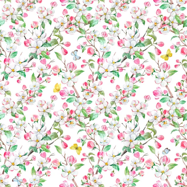 Aquarelle vecteur printemps motif floral — Image vectorielle