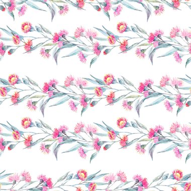 Suluboya okaliptüs desen