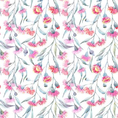 Suluboya okaliptüs desen