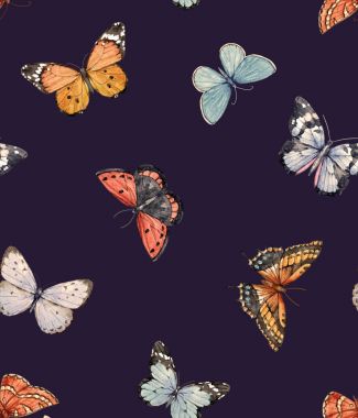 suluboya kelebek deseni