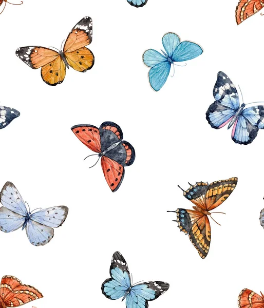 Watercolor butterfly pattern — Stock Photo, Image