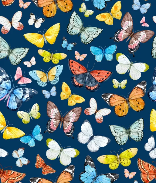 Watercolor butterfly pattern — Stock Photo, Image