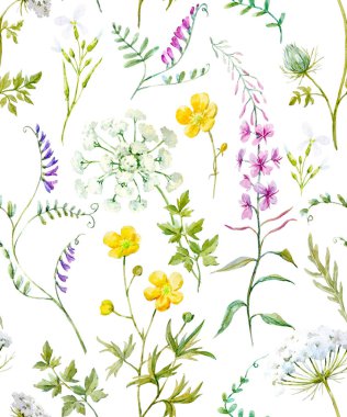 Suluboya çiçek deseni