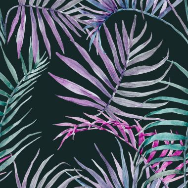 Watercolor tropical floral pattern clipart