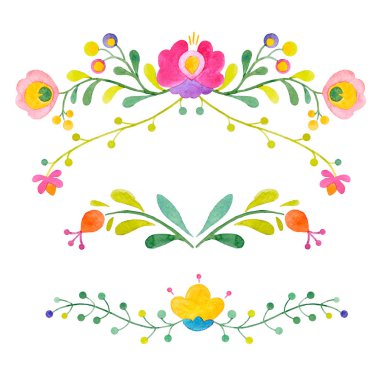 Suluboya soyut çiçek