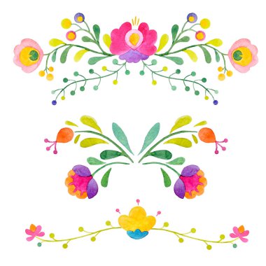 Suluboya soyut çiçek