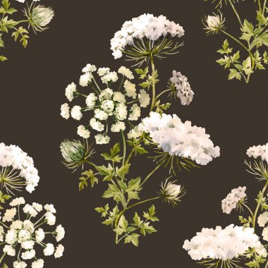 Suluboya çiçek deseni