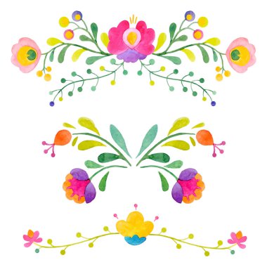 Suluboya vektör soyut çiçek