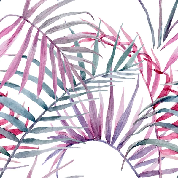 Aquarelle vecteur floral tropical motif — Image vectorielle