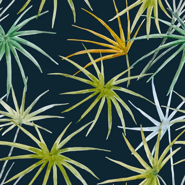 水彩ベクトル トロピカル花柄 — ストックベクタ