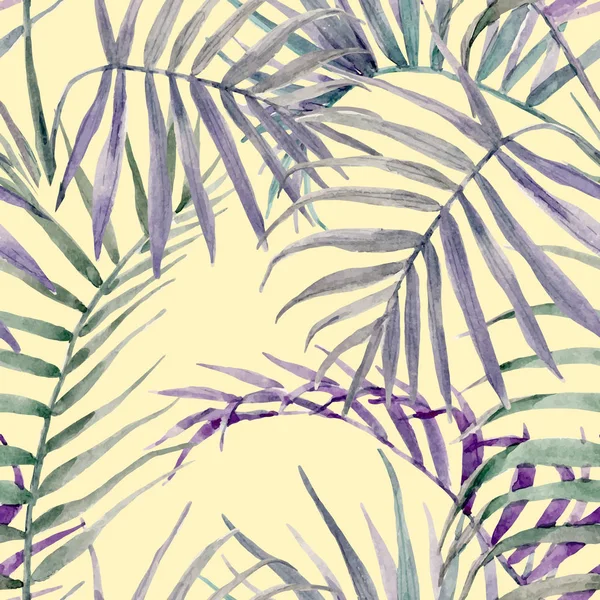 Akvarell vektor tropiska blommönster — Stock vektor