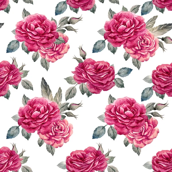 Aquarelle rose motif sans couture — Photo