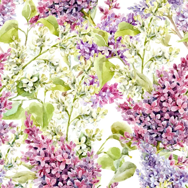 Aquarelle vecteur motif lilas — Image vectorielle