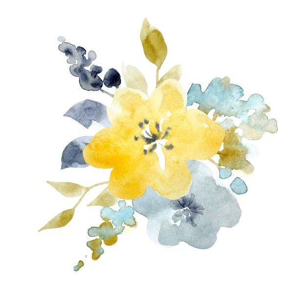 Composição floral aquarela — Fotografia de Stock