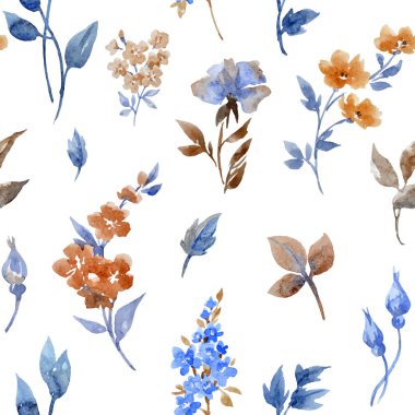 Sorunsuz soyut çiçek vektör desen