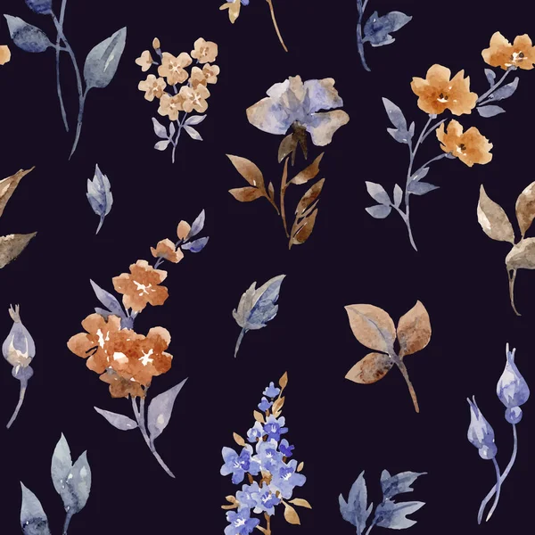 Naadloze abstract floral vector patroon — Stockvector