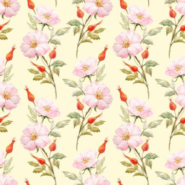 Suluboya çiçek yaz desen