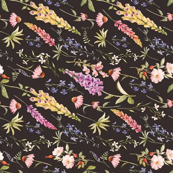 Suluboya çiçek yaz vektör desen