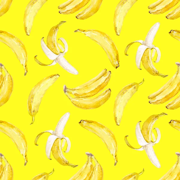 Watercolor banana pattern