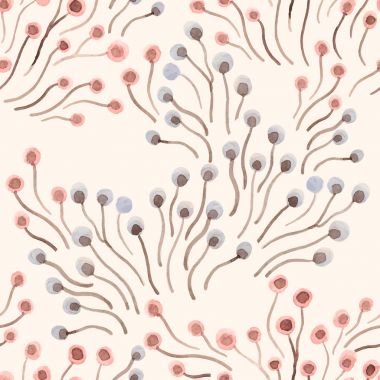 Suluboya vektör soyut çiçek desenli