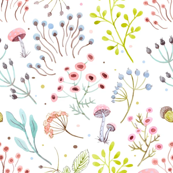Aquarell Vektor abstrakte florale Muster — Stockvektor