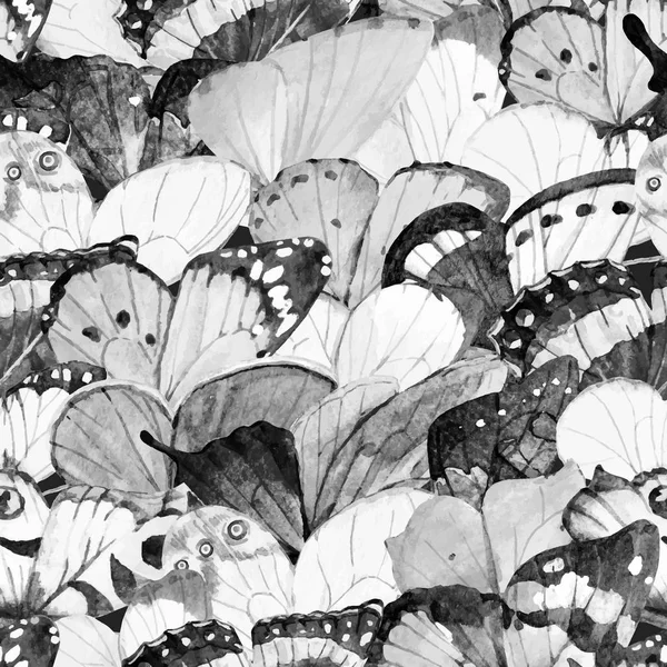 Aquarel vlinder vector patroon — Stockvector
