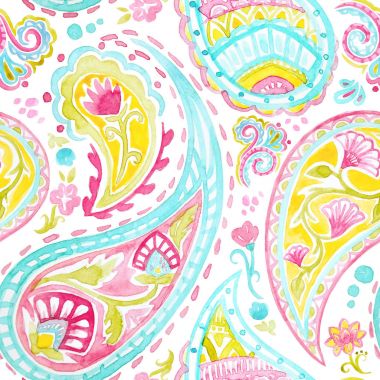 Suluboya yerli Hint desen