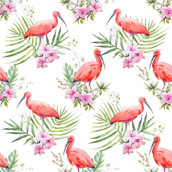 Suluboya tropikal vektör desen